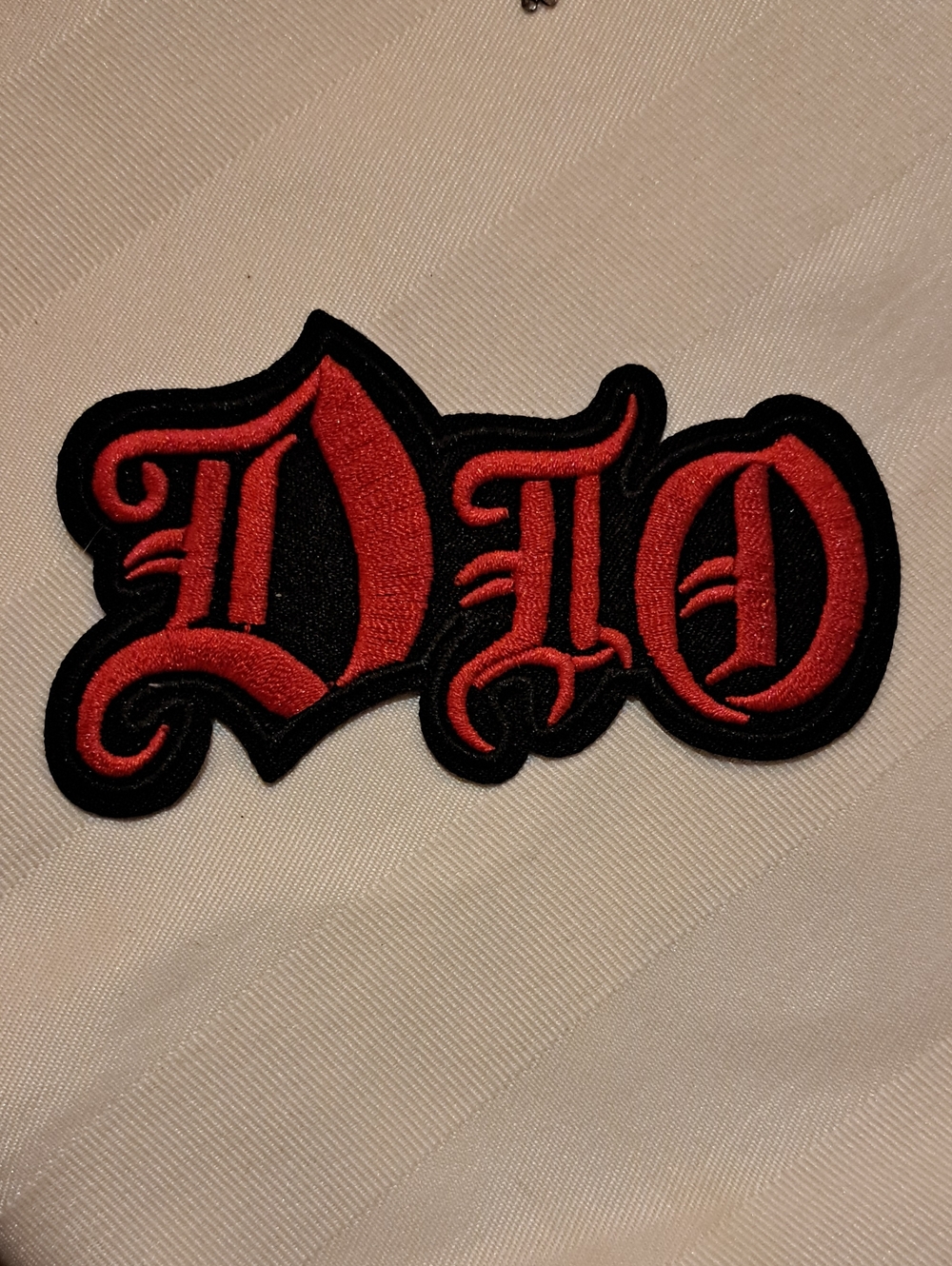 Red and Black Gothic 'DIO' Embroidered Patch